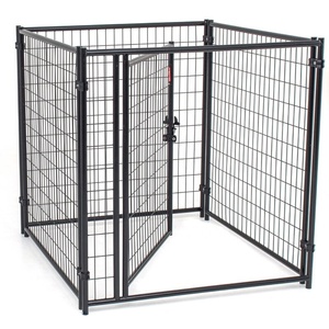 ผงสีดำเคลือบตาข่ายKennelแผงประตูสุนัขขนาดใหญ่Backyard <span class=keywords><strong>Kennels</strong></span> - Product Image 5