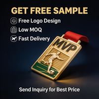 ميداليات رياضية معدنية مخصصة لـ MVP في كرة السلة وكرة القدم وهوكي الجليد والرجبي والبيسبول مع طباعة بالأشعة فوق البنفسجية