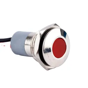 Luz indicadora LED multicolorida de 5 mm com lâmpada piloto de sinal Ece 12V à prova d'água 20 mm 22 mm Luzes indicadoras de equipamento RGB