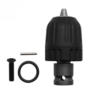 Mandrin de perceuse électrique, adaptateur 1/2, queue carrée, quatre trous, pour perceuse à percussion, queue ronde, ensemble à trois mors - Product Image 1