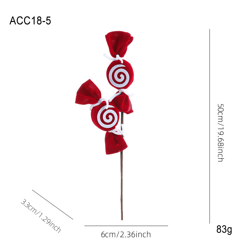 Tallo de caramelo rojo y blanco.