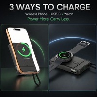 Cargador Portátil Power Bank de 10000mAh con Cable para Android, Huawei, Xiaomi, Samsung, iPhone y Apple Watch