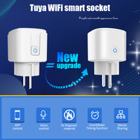 SIXWGH 20A Prise intelligente Wi-Fi sans fil standard UE avec contrôle de la minuterie, compatible Tuya Smart Life et Alexa, en ABS pour la maison intelligente