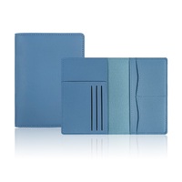 Dompet Paspor Kulit PU Kapasitas Besar Multi-Slot, Penutup Paspor Multi-Warna