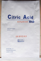 Vente en gros d'usine, sac de 25 kg d'acide citrique anhydre de qualité alimentaire, CAS 77-92-9, durée de conservation de 2 ans, TTCA