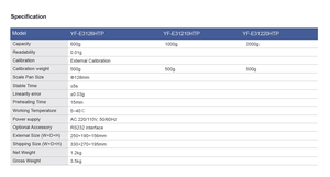 विश्लेषणात्मक संतुलन 0.01g नेतृत्व में बाहरी अंशांकन क्षमता 600/1000/2000 जी स्टेनलेस स्टील वजन पैन - Product Image 5