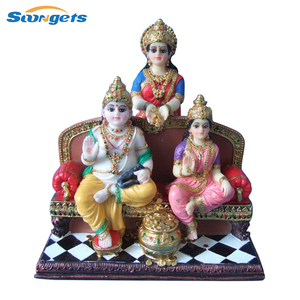 Statue de dieu hindou en polyrésine Ganesh et <span class=keywords><strong>Laxmi</strong></span> pour Diwali - Product Image 4