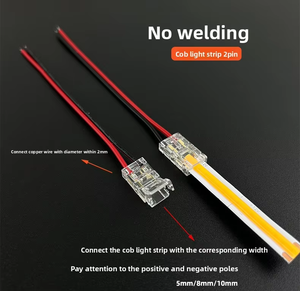 ขั้วต่อ LED แบบมุมฉาก 2 พิน 3 พิน รูปตัว L 180 องศา สำหรับแถบไฟ LED COB SMD แบบไร้รอยต่อขนาด 5 มม. 8 มม. 10 มม. รองรับกระแสไฟสูง - Product Image 6