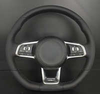 Volant personnalisé R Line en fibre de carbone perforée et cuir pour VW Golf 7 MK7.5 GTI Passat B8 Polo Jetta CC