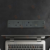 Prise de courant britannique encastrée dans le bureau avec 2 ports USB/armoire de canapé de bureau prise USB de bureau montée cachée