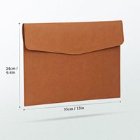 Housse pour tablette A4 en cuir PU, sac pour ordinateur, porte-documents avec fermeture à pression pour la maison, l'école et le bureau