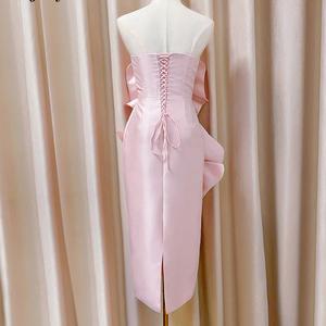 Vestidos de moda sin tirantes para mujer con diseño de flor 3D en el pecho y espalda descubierta, estilo celebridad, sensación avanzada - Product Image 2