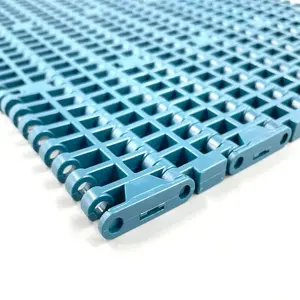 厂家直销批发1000齐平网格25.4节距模块化塑料输送带价格高品质