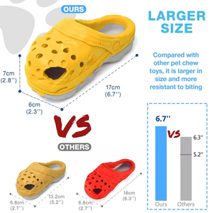 Eco Friendly Materials Slippers Shape Super Indestructible Bite Resistant Food Grade Natural Rubber Pet <b>Dog</b> Chew Toys - Product Image 2