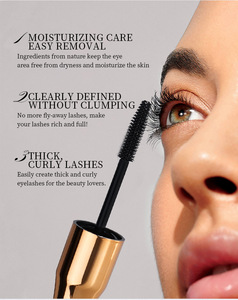 Cils pour les yeux séchage rapide Logo personnalisé Couvercle en or de luxe Marque privée Cils épais <span class=keywords><strong>Mascara</strong></span> <span class=keywords><strong>3D</strong></span> en fibre Volume supplémentaire Crème <span class=keywords><strong>Mascara</strong></span> Imperméable - Product Image 2