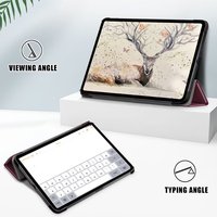 Étui intelligent pour tablette iPad Air 11 pouces avec fonction veille/réveil automatique, ultra fin, support pliable, antichoc, coque arrière rigide en PC