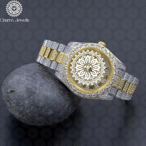 Montre Diamant en Promotion : Artisanat Premium, Montre-Bracelet Élégante pour Hommes et Femmes, Disponible au Meilleur Prix - Product Image 3