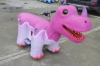 Trottinette électrique animatronique dinosaure à monnayeur pour enfants, modèle de dinosaure pour centre commercial