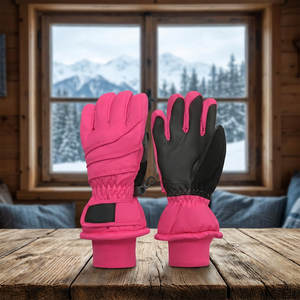 Guantes de Nieve Impermeables para Niños, Aislados, de Microfibra y Cuero, para Esquí y Snowboard, Clima Frío, para Exteriores, con Logotipo Personalizado - Product Image 3