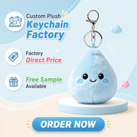 Peluche personnalisée en forme de goutte d'eau, jouet en peluche personnalisé, cadeau pour enfants, porte-clés en peluche en forme de goutte d'eau