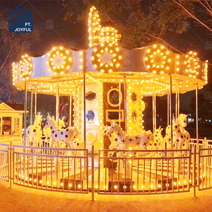 Le nouveau carrousel d'intérieur de 16 places de conception monte l'équipement de manège des enfants en fibre de verre durable en métal pour des centres commerciaux dehors - Product Image 3