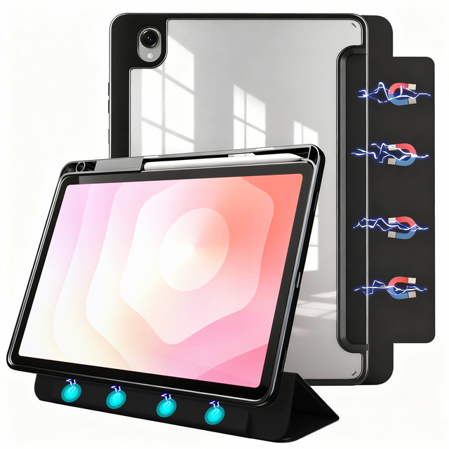 New Design Magnetic Detachable Slim Clear Hard Back Shockproof Tablet Cover Case for Samsung Galaxy Tab S11 11inch 2025 SM-X730