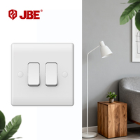 Interruptor de Pared Blanco de 1 Vía y 20A, Estándar Británico, IP20, Material de PC, para Uso Doméstico y Hotelero, 110V/250V, Fácil Instalación