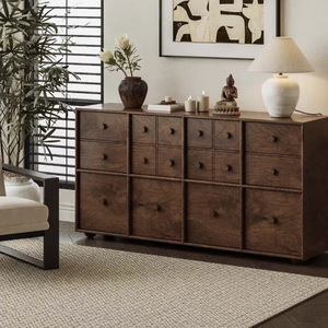 Solid Wood <b>Chest</b> Of Drawers Modern Minimalist <b>Storage</b> Cabinet For Dining Room - Product Image 3