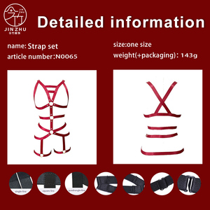 Lingerie Gotica JINZHU con Cinturini Incrociati per Feste Danzanti, Seducente e Accattivante, Intrecciata per <span class=keywords><strong>Calze</strong></span> a Giarrettiera - Product Image 4