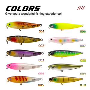 HUNTHOUSE Leurres de <span class=keywords><strong>pêche</strong></span> de haute qualité 60mm 3g Leurres durs artificiels Leurres de <span class=keywords><strong>pêche</strong></span> flottants Leurres crayon avec hameçons triples - Product Image 5