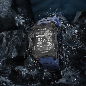 Reloj Deportivo Digital SMAEL 8130, Cronógrafo, Plástico, Luminoso, Resistente al Agua, Correa de Silicona, Alarma, Cronómetro - Product Image 4