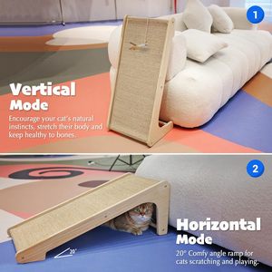 Rampa per graffi: Scratcher per gatti a forma di L con erba gatta, protezione da parete/mobili di grandi dimensioni per gatti da interno - Product Image 3