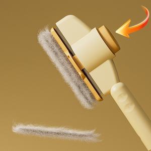 Peigne démêlant pour animaux de compagnie <span class=keywords><strong>pas</strong></span> <span class=keywords><strong>cher</strong></span> Dents douces en acier inoxydable pour un enlèvement sûr Nœuds de fourrure emmêlés Conception de dents longues et courtes Toilettage sûr - Product Image 3