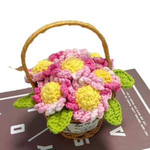 Decoración de Flores Artificiales Tejidas <span class=keywords><strong>a</strong></span> <span class=keywords><strong>Mano</strong></span> con Múltiples Cabezas en Maceta, de Alta Calidad, para Decoración del Hogar, <span class=keywords><strong>Regalos</strong></span>, Flores de Crochet - Product Image 5