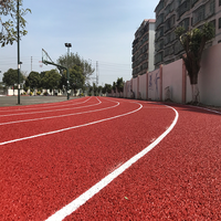 UNISPORT Pistes de course en polyuréthane à approvisionnement direct en usine Rouge 400 mètres Piste d'athlétisme synthétique Plancher de piste de course athlétique