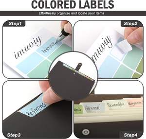 Organiseur extensible à 8 pochettes, classeurs à soufflets avec étiquettes, organiseur de documents papier A4 pour la maison, l'école, les fournitures de bureau - Product Image 5