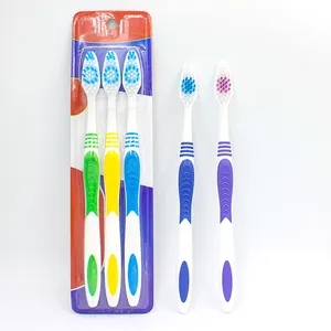 Sikat gigi plastik dewasa Label pribadi Ultra lembut murah kustom pp pemasok sikat gigi Cina pabrikan sikat gigi
