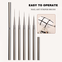 Nouveau style – Ensemble de 5 stylos ultra-fins professionnels en plastique couleur canon de couleur pour le nail art, idéal pour les salons de manucure