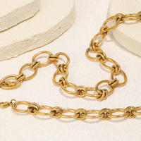 Dreamshow Valentijnsdag 2026 Chunky Handgemaakte Ketting 18k Verguld RVS Sieradenset