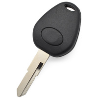 Coque de clé de voiture vierge avec lame non taillée, boîtier de clé de remplacement sans puce pour l'installation d'un transpondeur