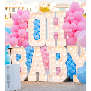 <span class=keywords><strong>Lettere</strong></span> Giganti in Acrilico con Luci LED da 4 Piedi per Rivelazione del Sesso del Bambino, Baby Shower, Matrimonio, Numero e Scritte Luminose - Product Image 1