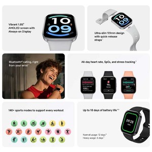 Reloj Inteligente Redmi Watch 6 Active de 41 mm con Pantalla AMOLED, Monitor de Ritmo Cardíaco, Monitor de Sueño, GPS, NFC, Correa de Silicona Unisex - Product Image 6