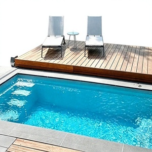 Automatic <b>Sliding</b> Deck <b>Pool</b> Cover Customizable Moving Floor for Public <b>Pools</b>-Aluminum Stainless Steel Wood Materials-SG- Model - Product Image 1