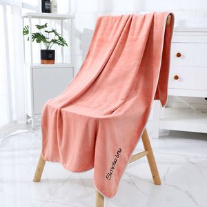 Serviette de plage multifonctionnelle en microfibre à séchage rapide, couleur unie, style tricoté doux et élastique, utilisée pour sécher les cheveux - Product Image 2