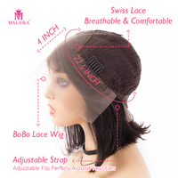 Perruques Bob Courtes Droites en Cheveux Humains 100% Naturels avec Dentelle Frontale – Vente en Gros