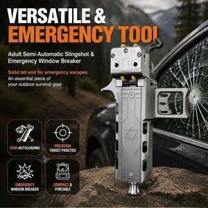 Slingshot semi-automatique en alliage d'aluminium CNC avec double chargeur GS272 V5 pour entraînement de tir de précision en extérieur - Product Image 4