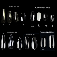 Nouvel Arrivage – Faux Ongles en Gel Taille XL, Forme Cercueil Amande Effilée, Personnalisables avec Logo, Stiletto Français Couverture Complète, avec Boîte Blanche