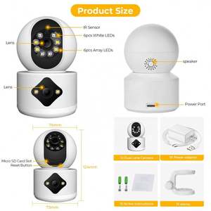 Caméra Wifi Ip69 Yours Système Diy 4K Rotation <span class=keywords><strong>Yoosee</strong></span> Interne Mini 5Mp Bluetooth Trois Objectifs <span class=keywords><strong>Tuya</strong></span> Smart Sd Card Haute Qualité - Product Image 6