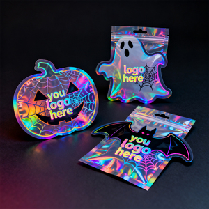 Tùy Chỉnh In DIY Không Thường Xuyên Bao Bì Thực Phẩm Túi Với Logo Vòi UV Dập Nổi Holographic Mylarbag Ziplock Nắp Kéo Al Candybag - Product Image 2