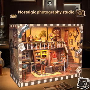 <span class=keywords><strong>Photo</strong></span> <span class=keywords><strong>Studio</strong></span> DIY Miniature House <span class=keywords><strong>Kit</strong></span>-Thiết lập ánh sáng chuyên nghiệp với Backdrop và đạo cụ - Product Image 4